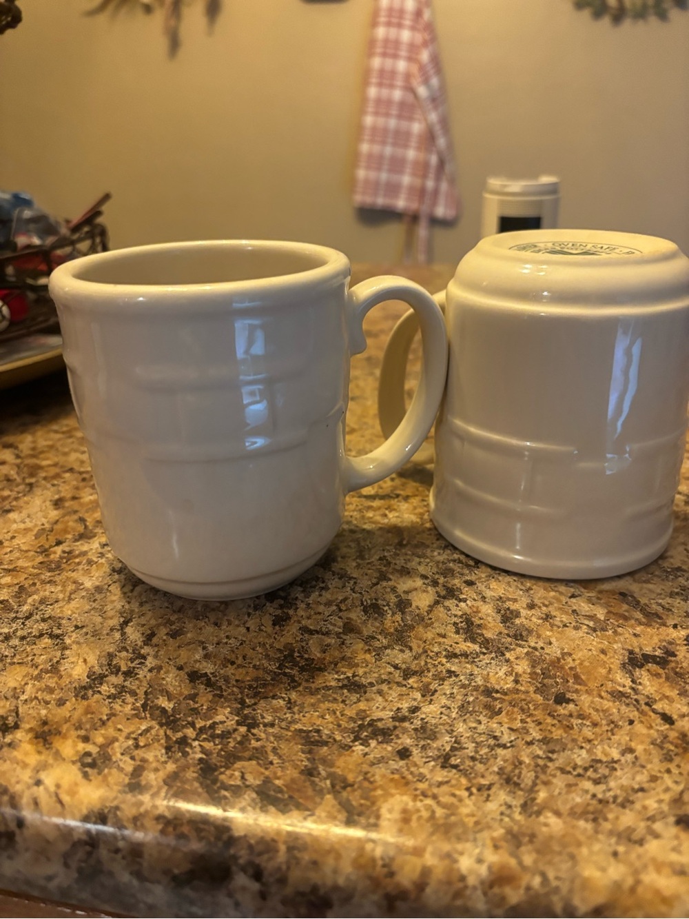 Longenberger Ivory Ceramic Coffee Mug - Set of 2